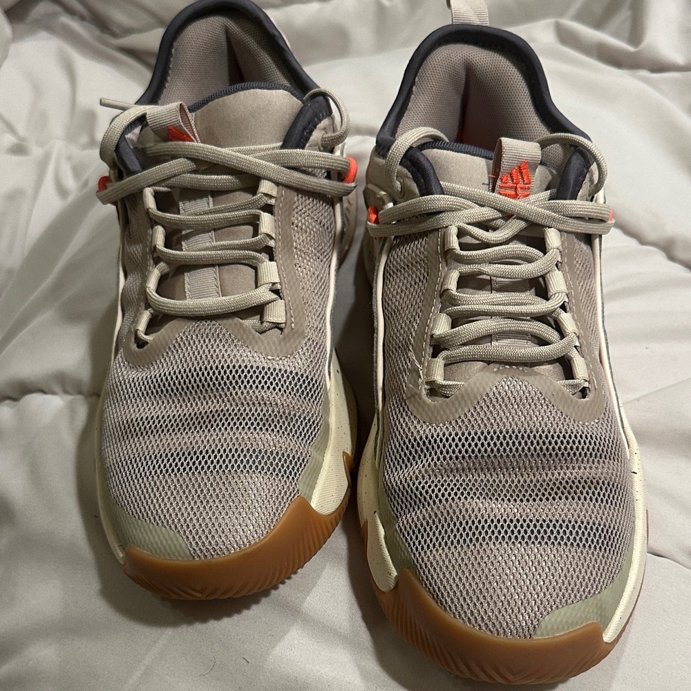 Adidas Men's Beige and Orange Athletic Shoes